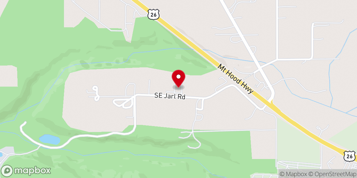 Map showing location of Sandy Baptist Church