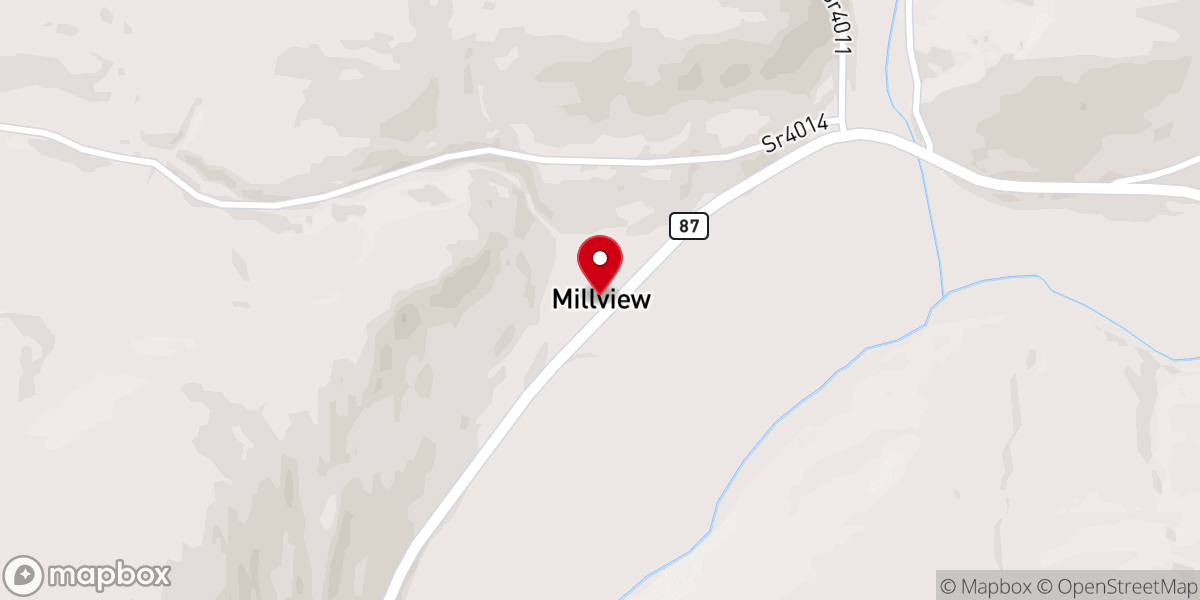 Map showing location of Millview Wesleyan Church