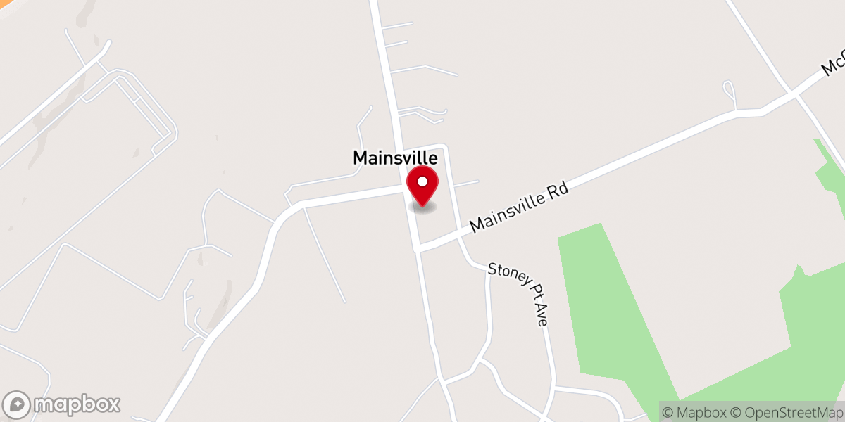 Map showing location of Mainsville United Brethren Church