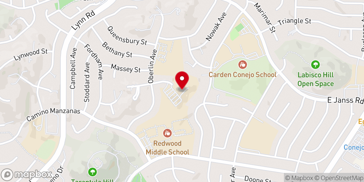 Map showing location of Bethany Bible Church