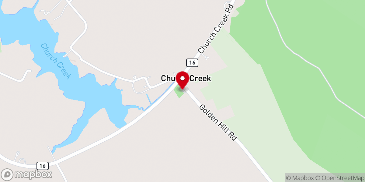 Map showing location of Church Creek Park & Ride