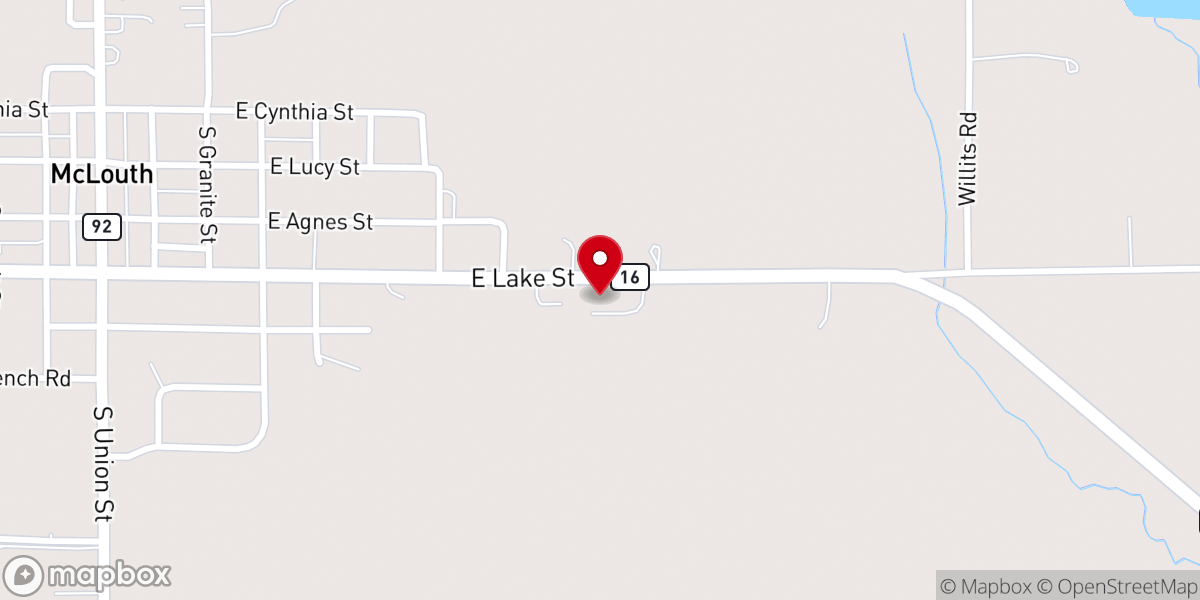 Map showing location of McLouth Church of the Nazarene