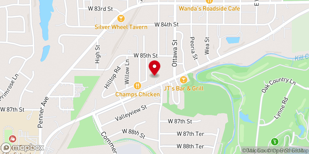 Map showing location of Bridge Church