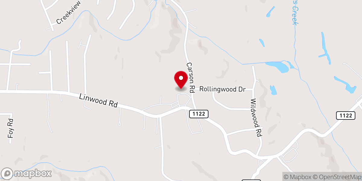 Map showing location of Pisgah ARP Church