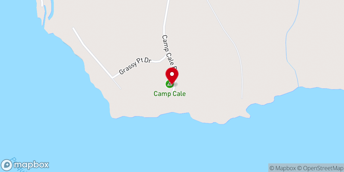 Map showing location of Camp Cale