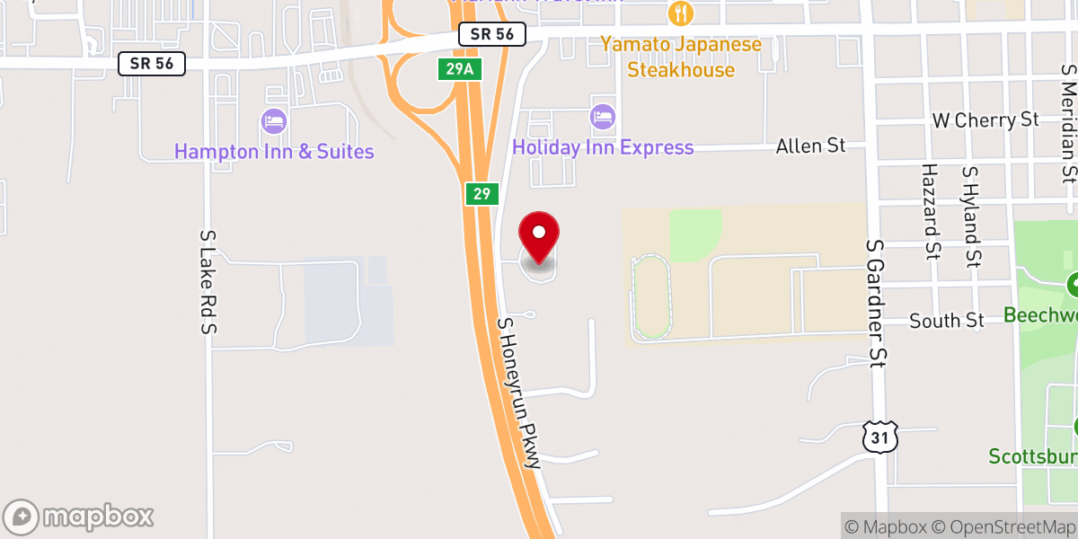 Map showing location of United Methodist Church