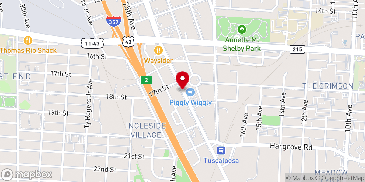 Map showing location of Saint Peter AME Zion Church