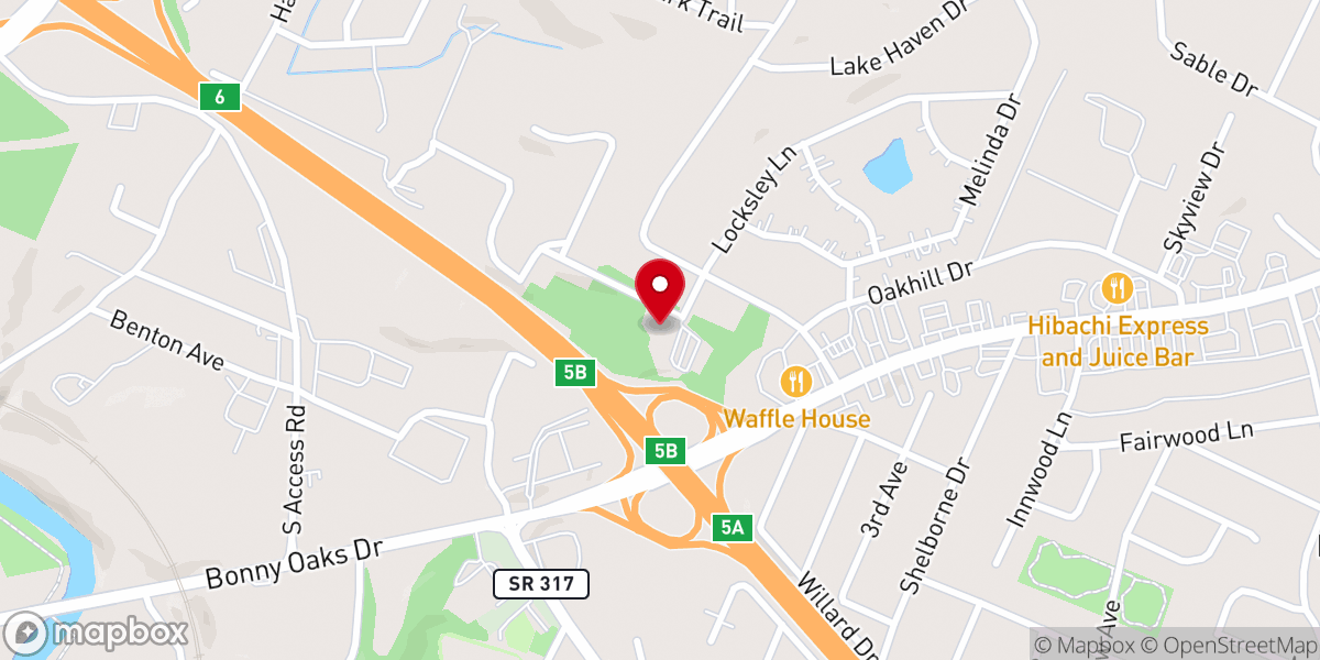 Map showing location of Saint Thaddaeus Episcopal Church