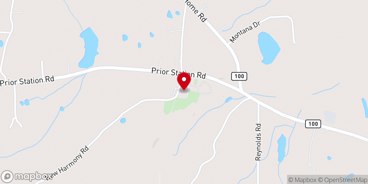 Map showing location of New Harmony Baptist Church
