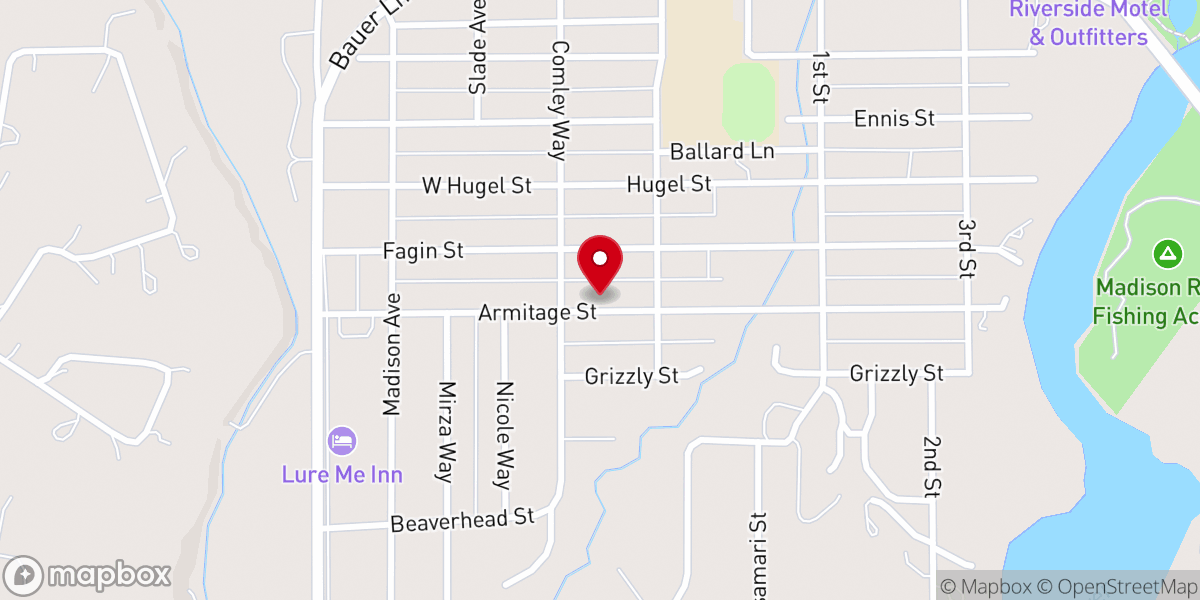 Map showing location of Rocky Mountain Baptist Church
