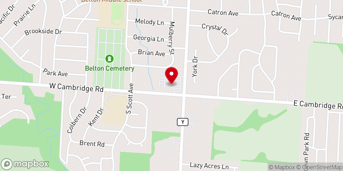 Map showing location of Heartland Christian School