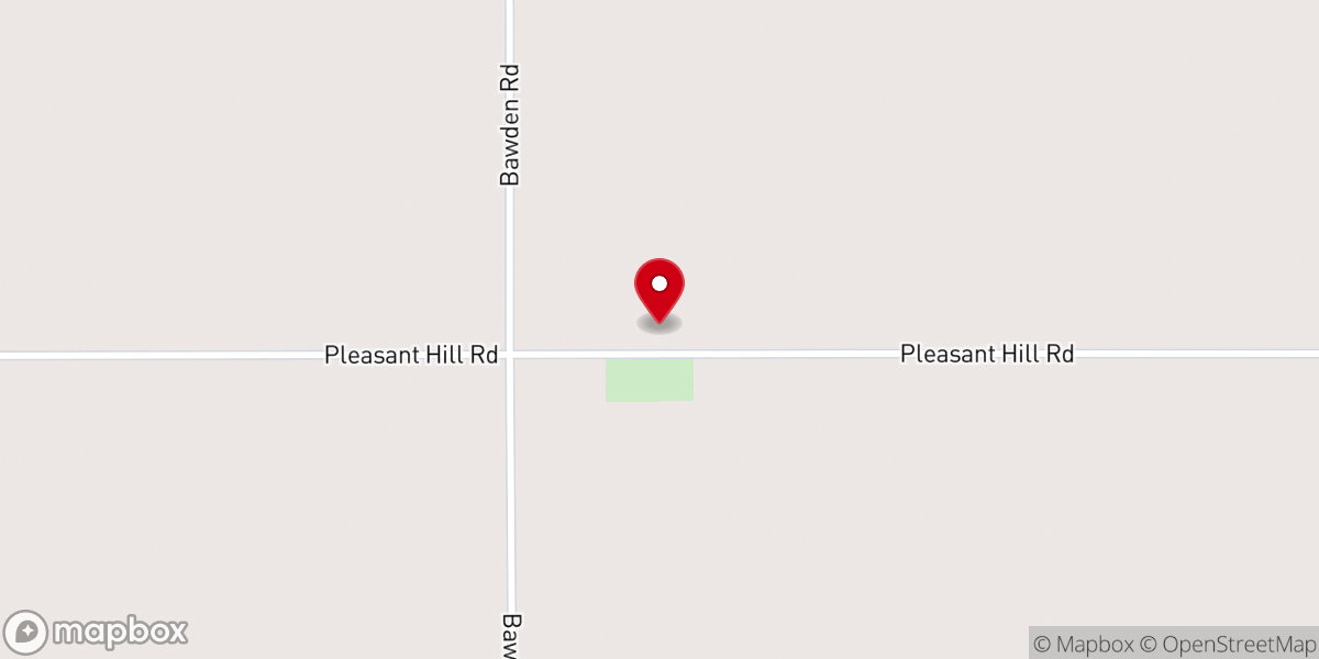 Map showing location of Pleasant Hill Church