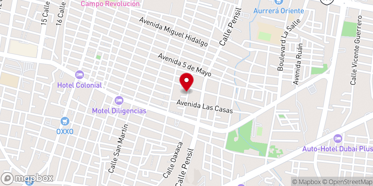 Map showing location of Centro de Avivamiento