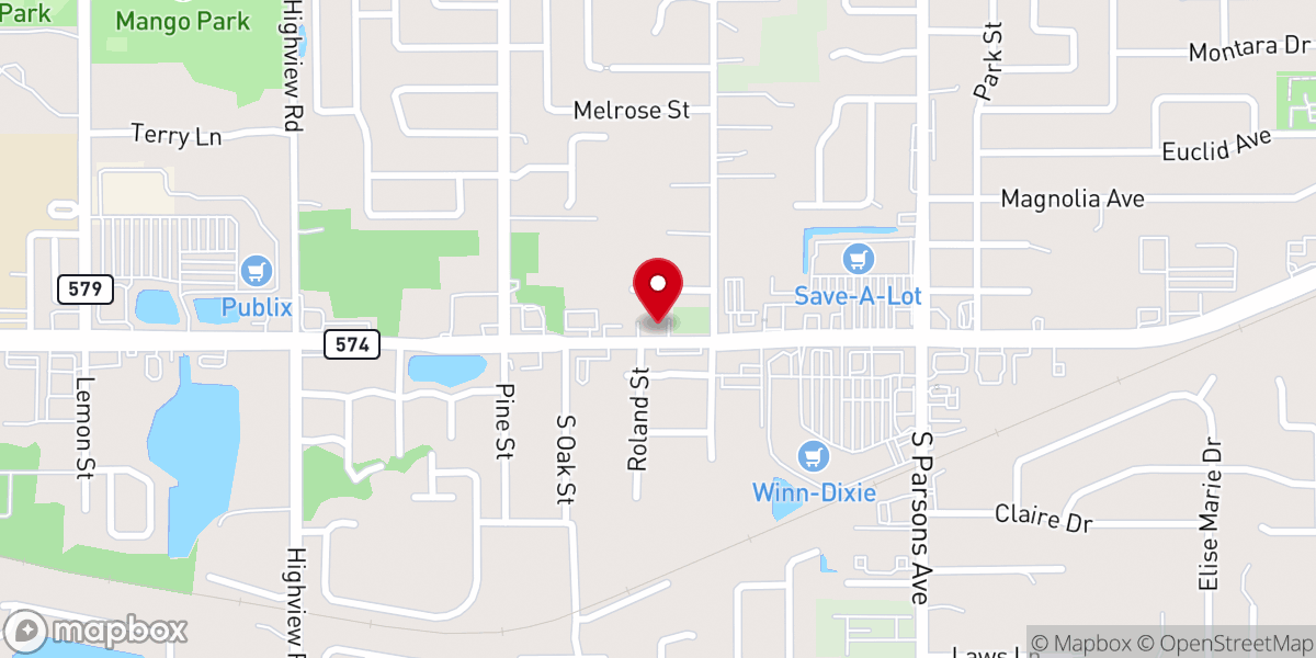 Map showing location of Unity African Methodist Episcopal Church