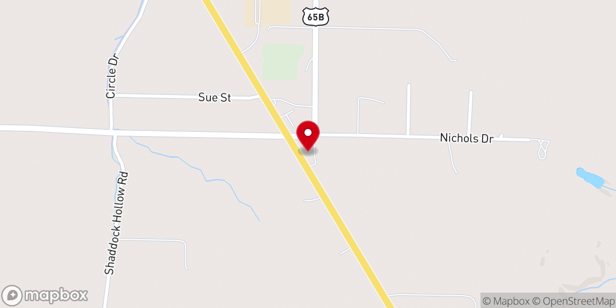 Map showing location of Western Grove Bible Church