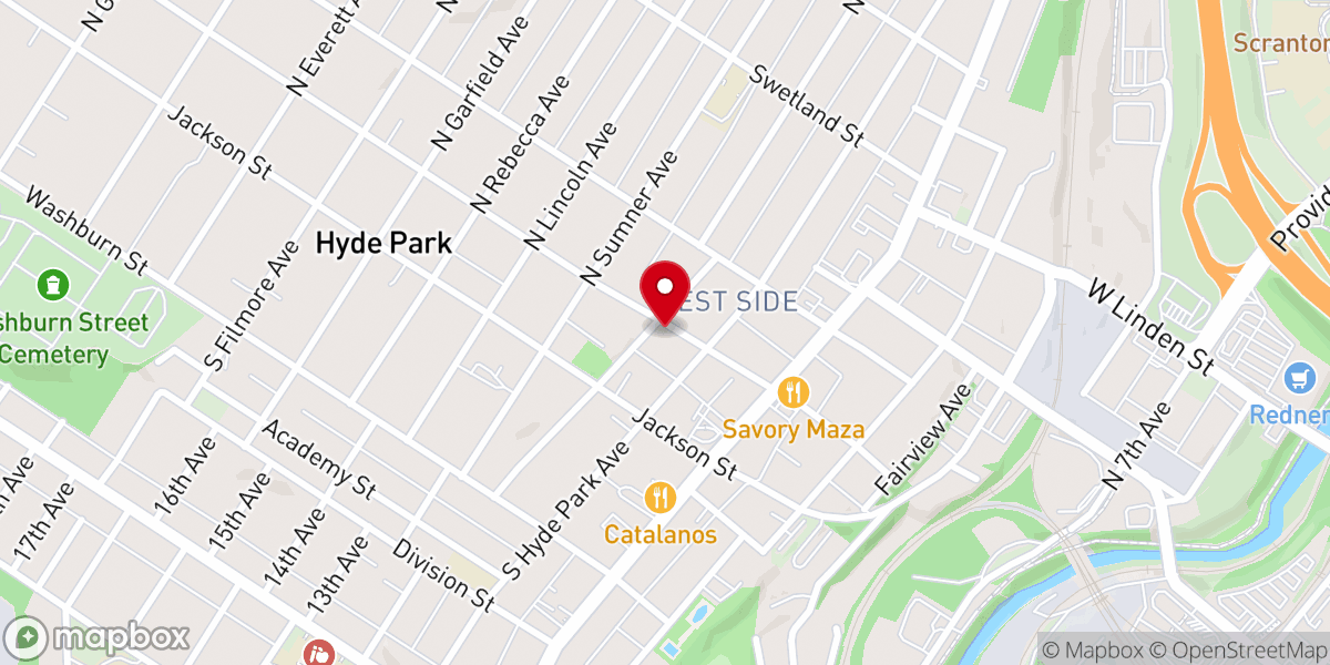 Map showing location of First United Church of Christ