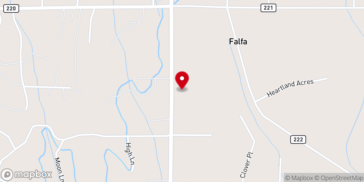 Map showing location of Faith Community Church