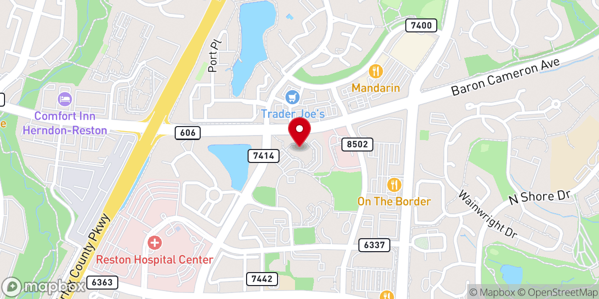 Map showing location of Fairfax-Falls Church Community Service Bd