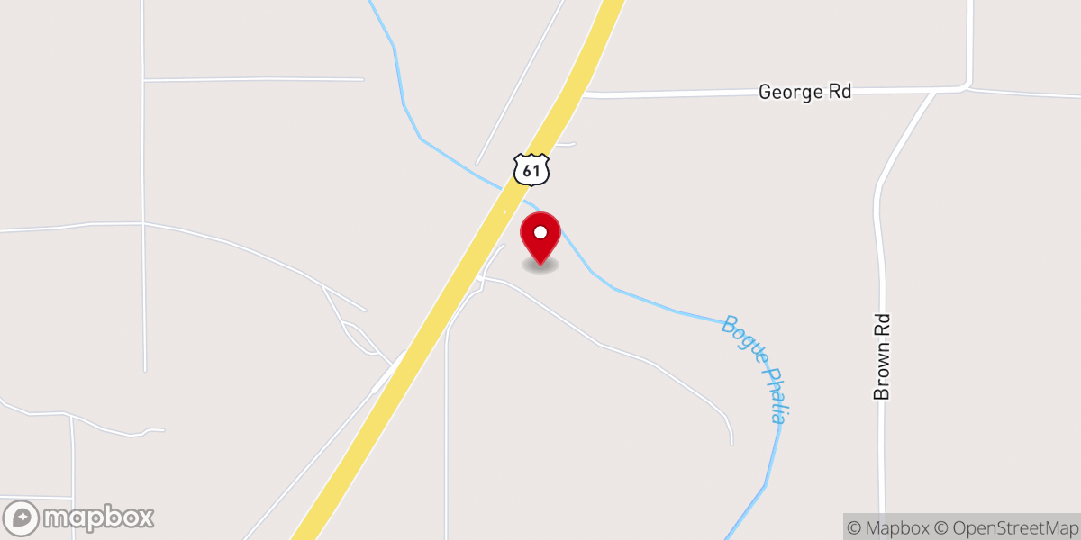 Map showing location of Bogue Church