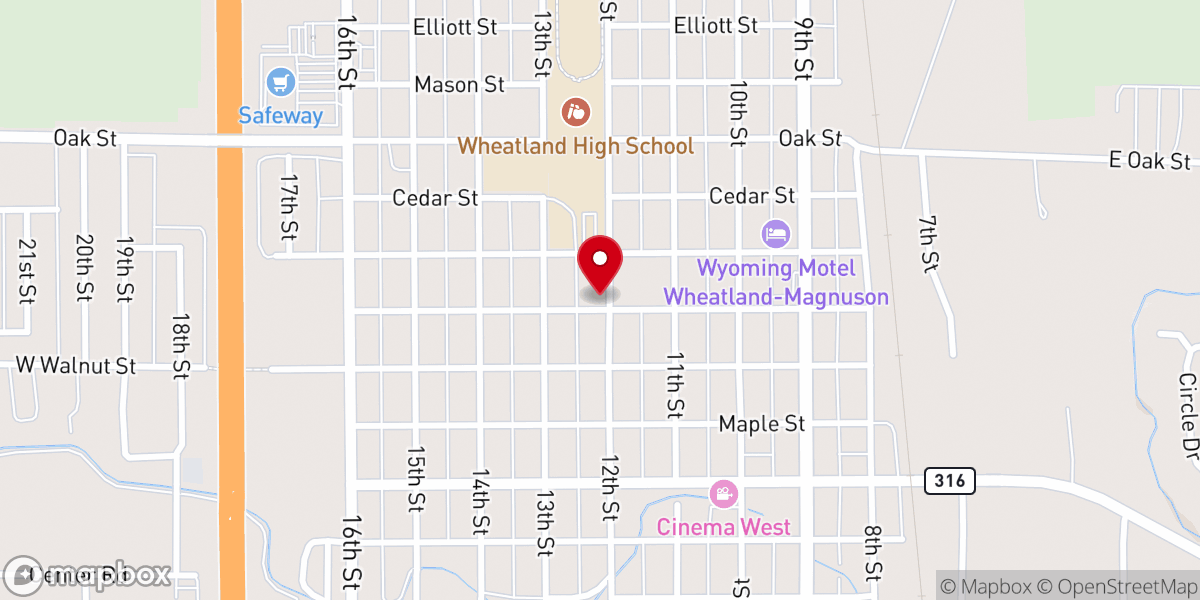 Map showing location of First Baptist Church