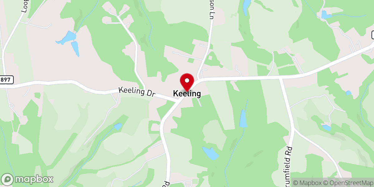 Map showing location of Keeling