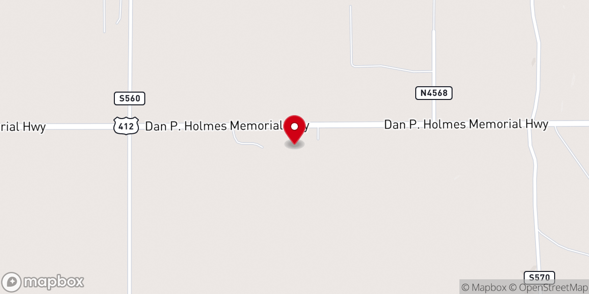 Map showing location of Lowery Free Will Baptist Church