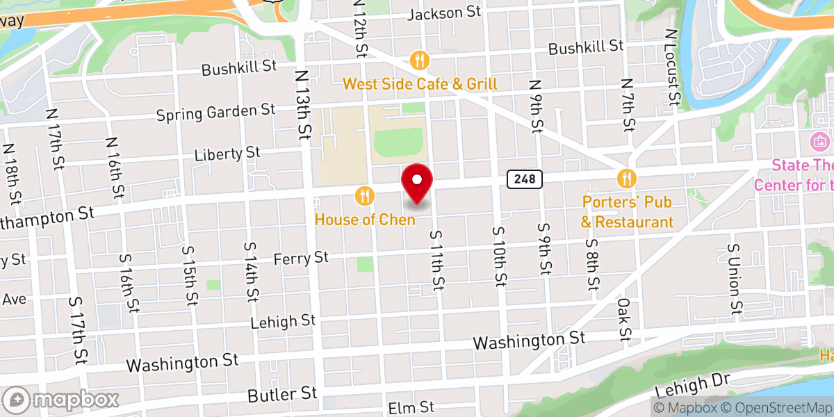 Map showing location of Salvation Army