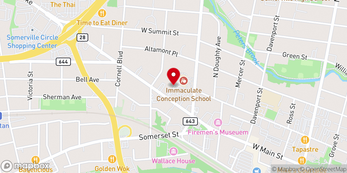 Map showing location of Immaculate Conception School