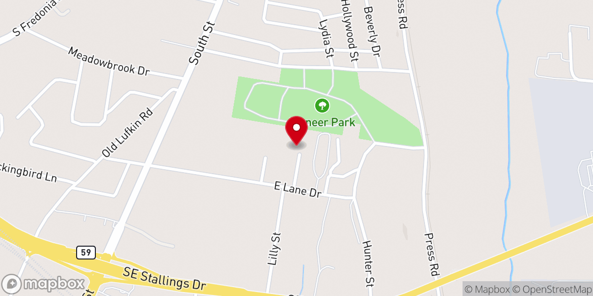 Map showing location of Iglesia Bautista Vida Eterna