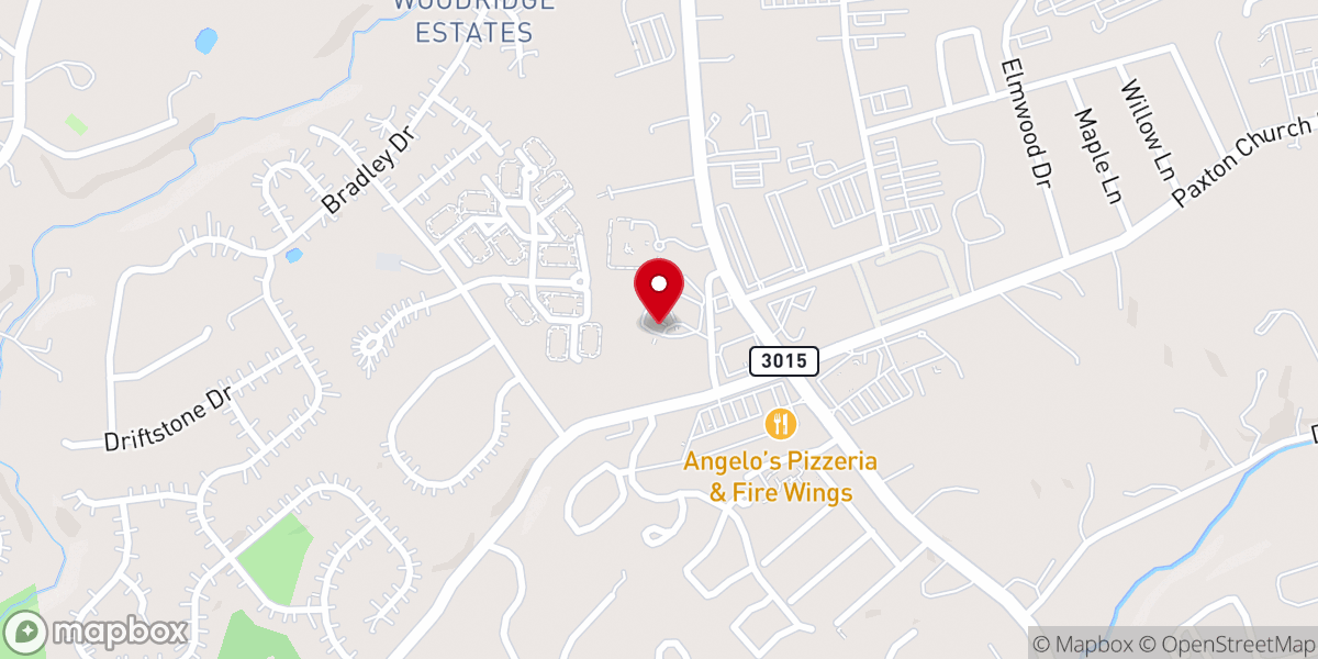 Map showing location of Paxton United Methodist Church