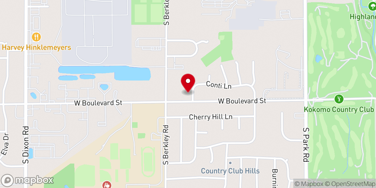 Map showing location of Unitarian Universalist Fellowship of Kokomo