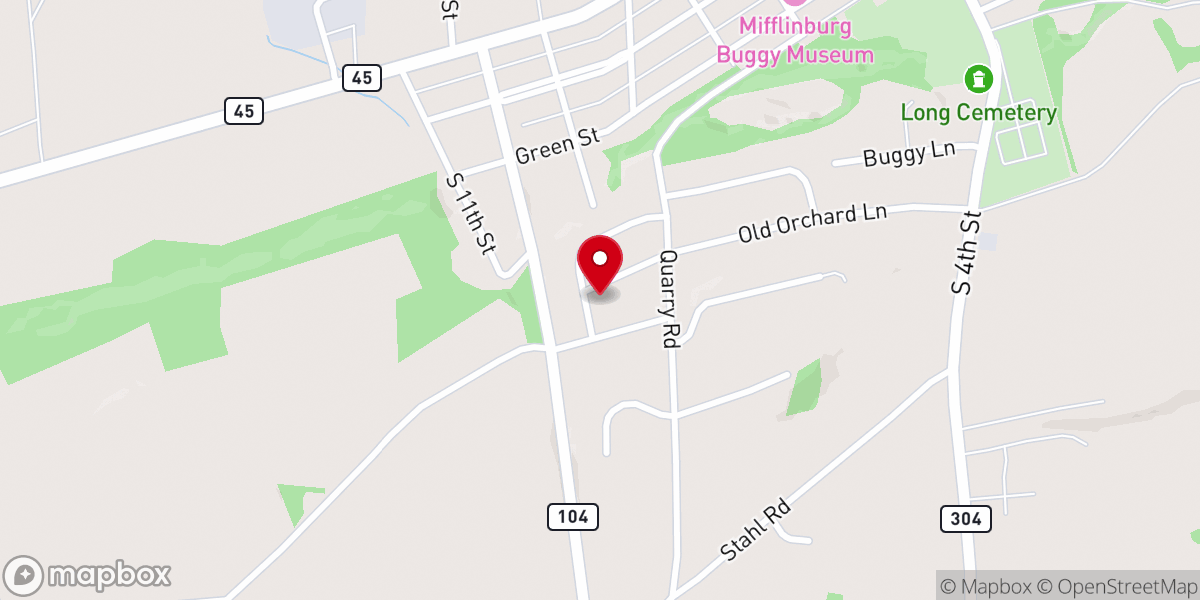 Map showing location of Romig Michael C