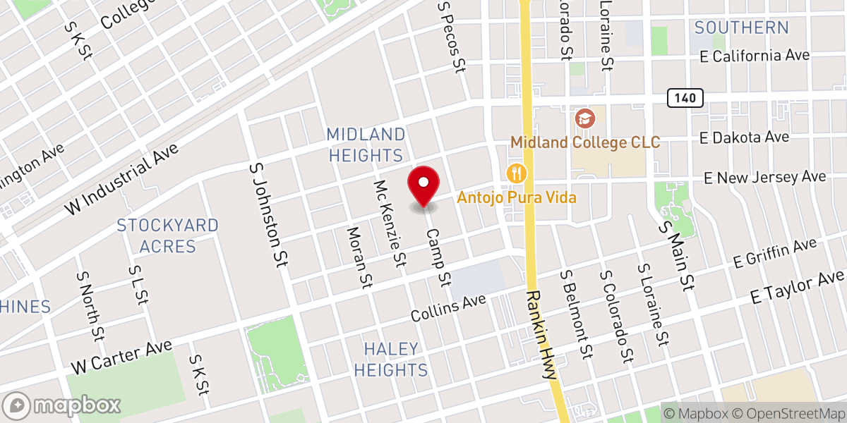 Map showing location of Our Lady de San Juan Catholic Church