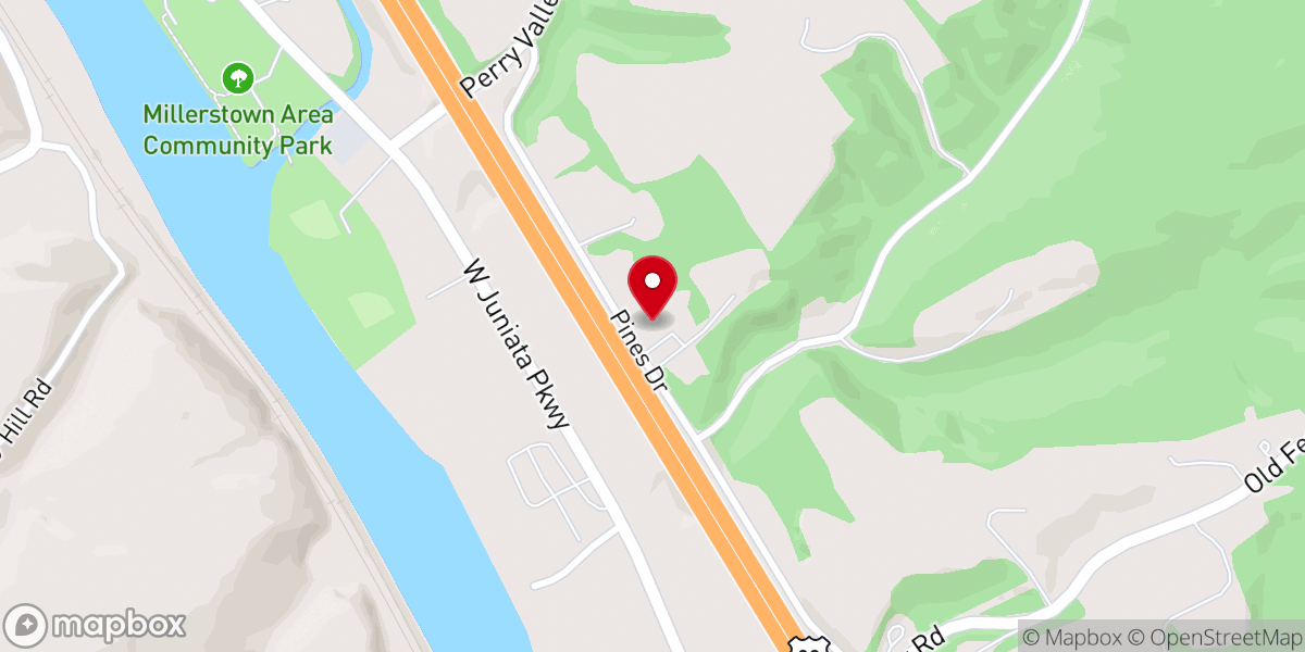 Map showing location of Central Baptist Church