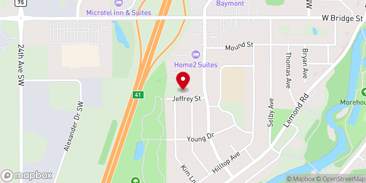 Map showing location of Emamnual Lutheran Church