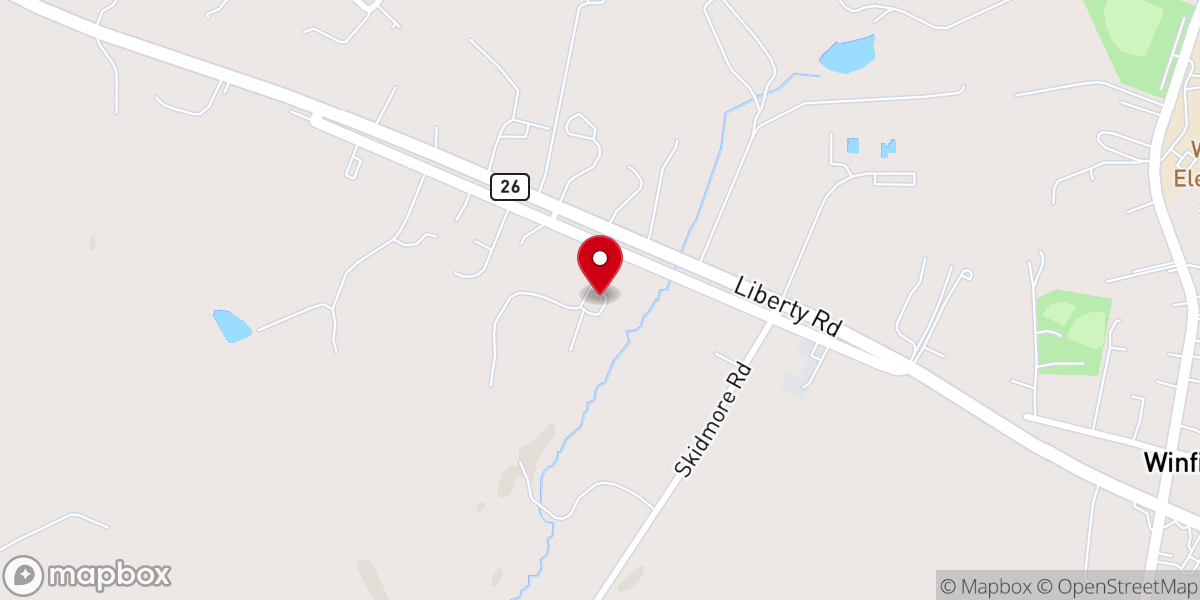 Map showing location of Freedom Church