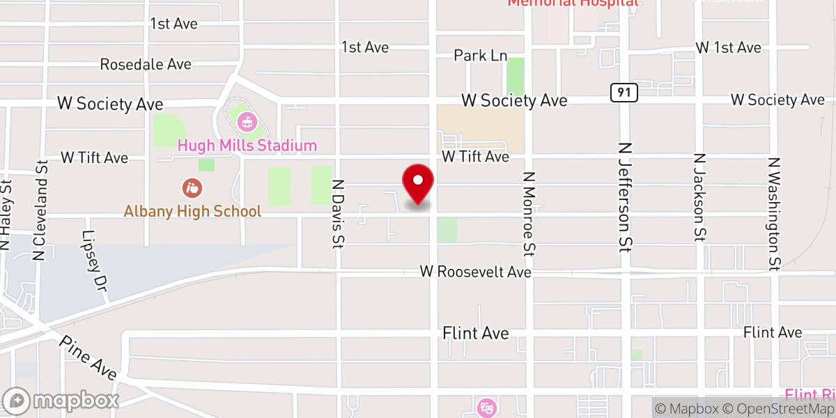 Map showing location of New Testament Baptist Church