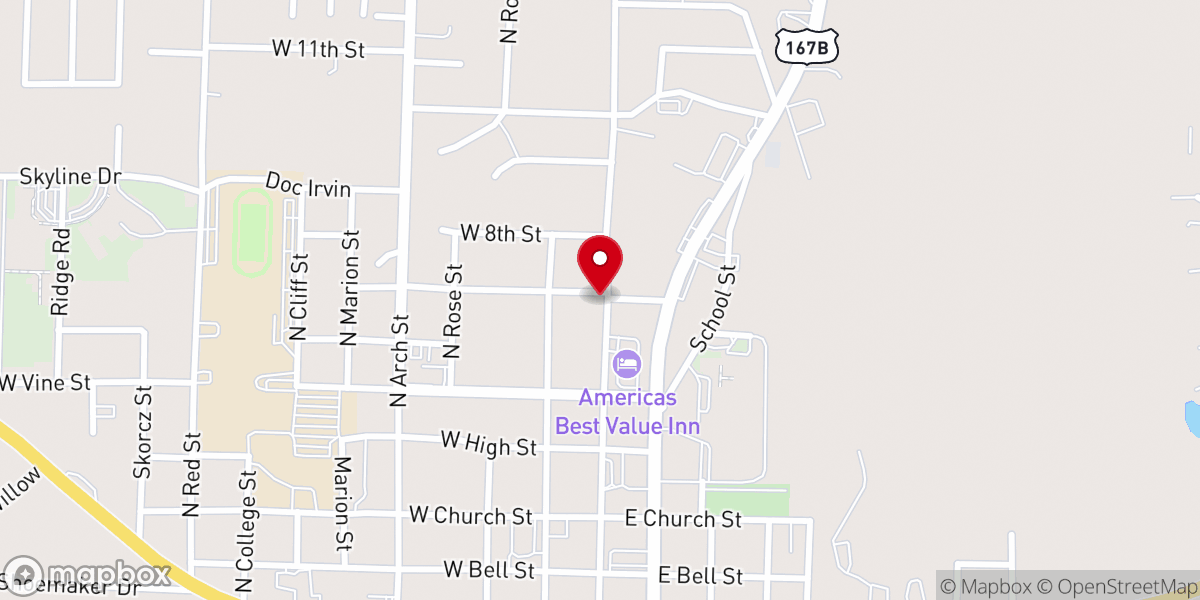 Map showing location of TrueHope Church