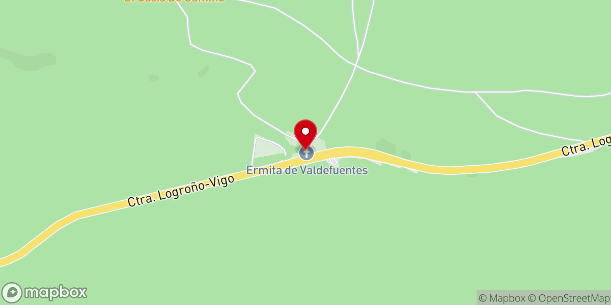 Map showing location of Ermita de Valdefuentes