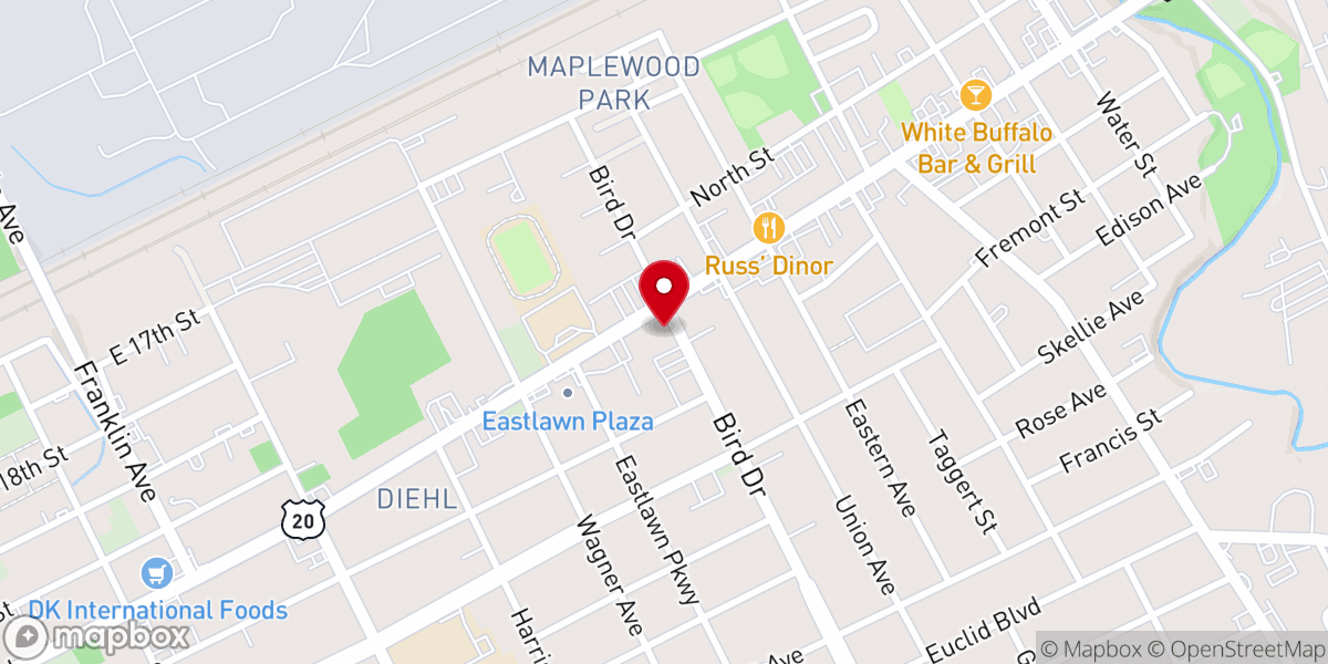 Map showing location of Saint James Roman Catholic Church
