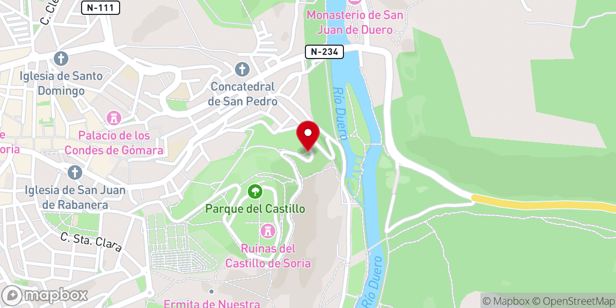 Map showing location of Ruinas de la iglesia de San Martín de la Cuesta