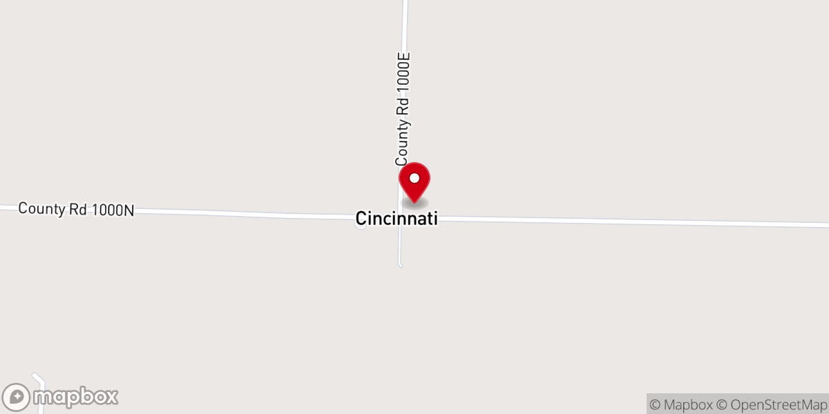 Map showing location of Pin Oak Church