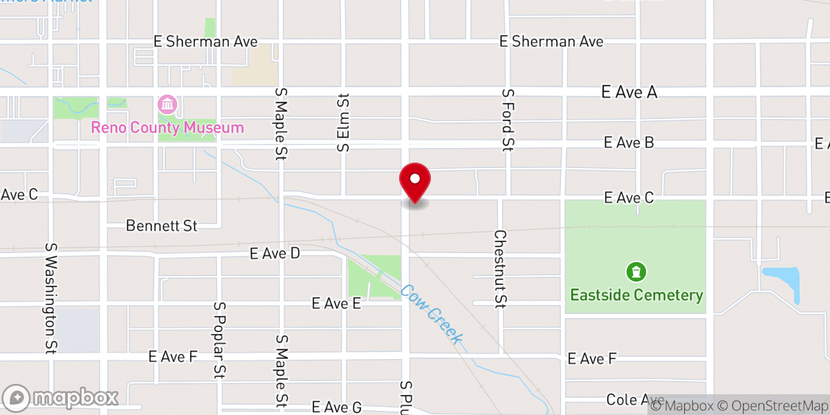 Map showing location of Full Gospel Fellowship Church