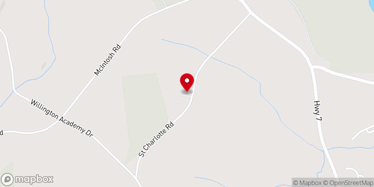 Map showing location of Saint Charlottes Church