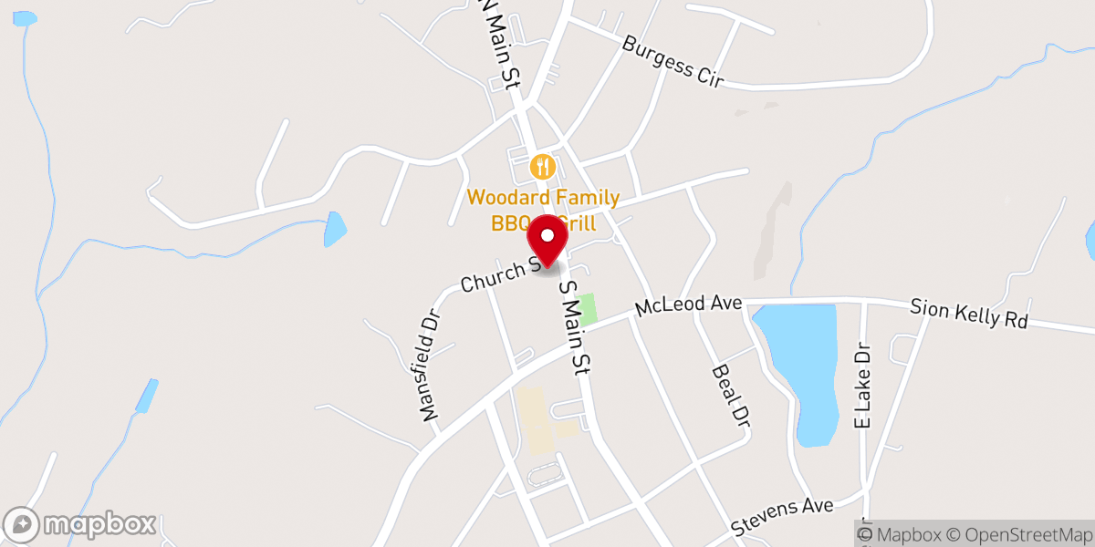 Map showing location of Central Carolina Sandhills Family Care - Broadway