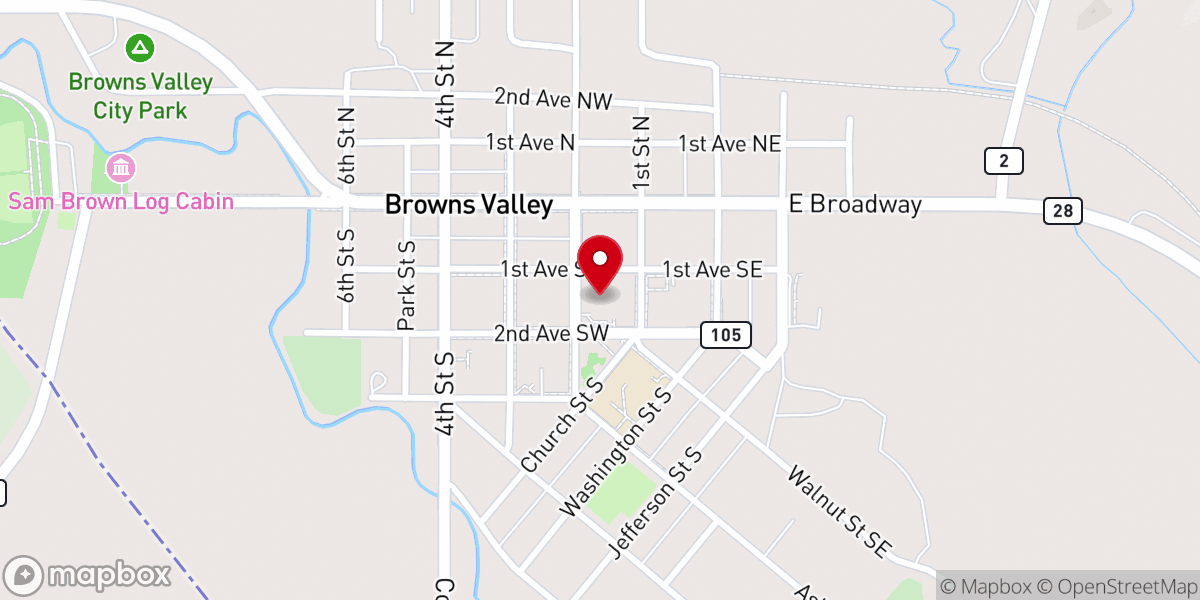 Map showing location of St. Anthony's Catholic Church