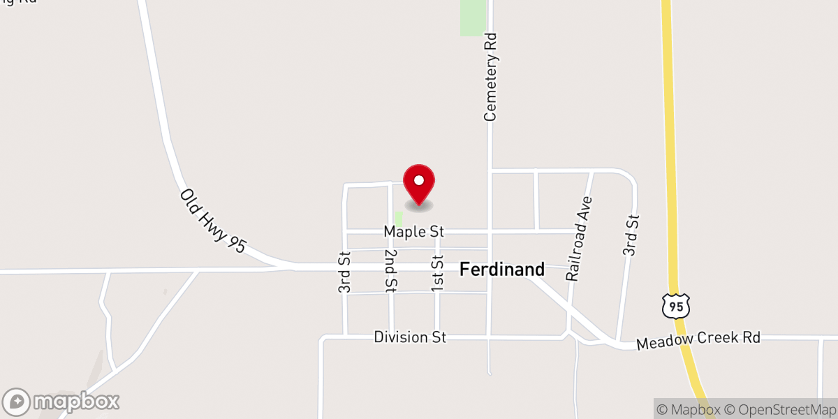 Map showing location of Assumption Parish Hall