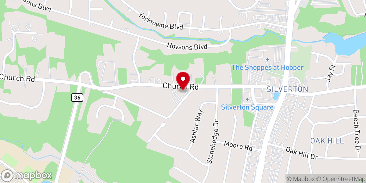 Map showing location of Bethany Bible Chapel