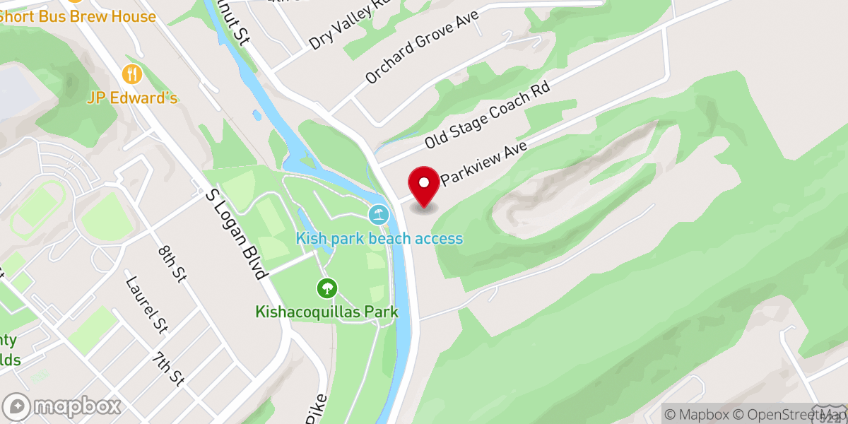 Map showing location of Parkview Church