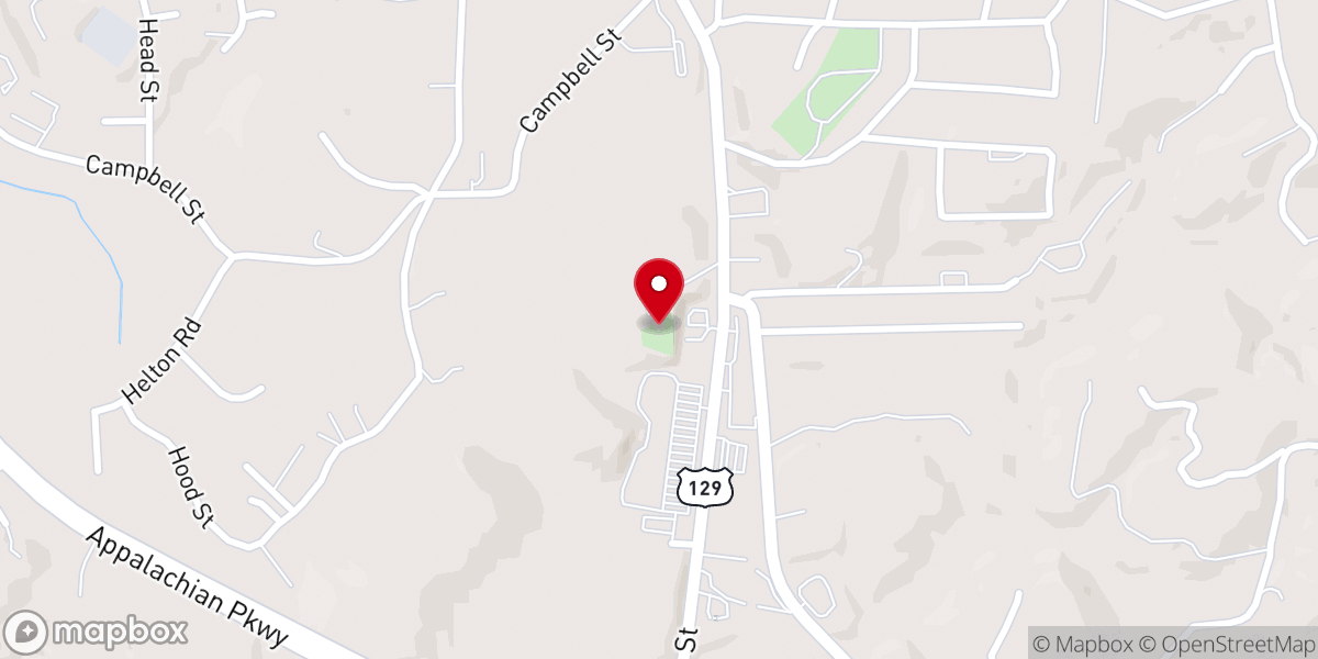 Map showing location of Zion Hill Baptist Church